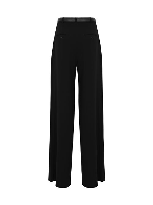 Pantalone MSTAMICO in cady con cintura Nero MAX MARA STUDIO | 2616131025600001